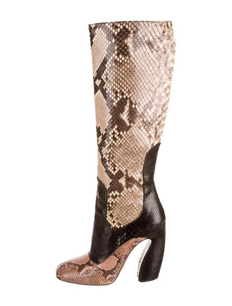 prada women camouflage boots|Prada snakeskin boots.